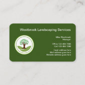 Carte De Visite Services professionnels de paysage (Devant)