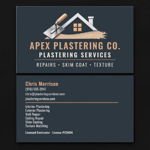 Carte De Visite Services professionnels de plâtrage