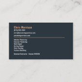 Carte De Visite Services professionnels de plâtrage (Dos)
