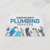 Carte De Visite Services professionnels de plomberie - Aquarelle (Devant)