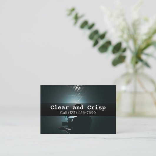 Carte De Visite Services professionnels de production vidéo (Debout devant)