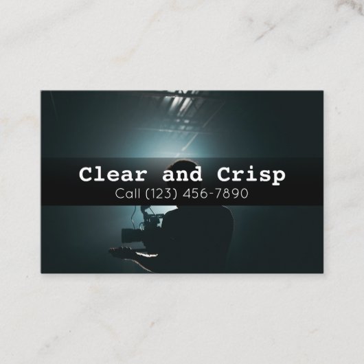 Carte De Visite Services professionnels de production vidéo (Devant)