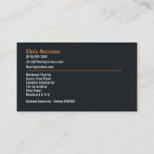Carte De Visite Services professionnels de revêtement de sol (Dos)