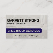 Carte De Visite Services professionnels de Sheetrock de la Marine (Devant)