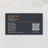 Carte De Visite Services professionnels de soudage Code QR Soudure (Dos)