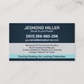 Carte De Visite Services professionnels de toiture - couverture (Dos)