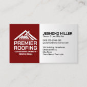 Carte De Visite Services professionnels de toiture - couverture (Devant)