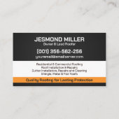 Carte De Visite Services professionnels de toiture - couverture (Dos)