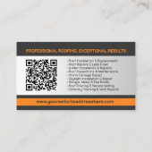 Carte De Visite Services professionnels de toiture - couverture (Dos)