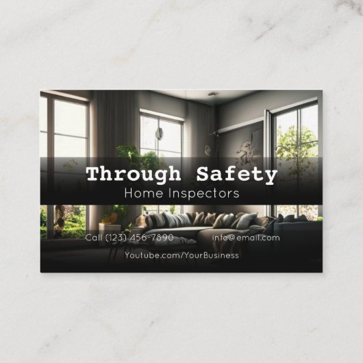 Carte De Visite Services professionnels d'inspection à domicile (Dos)