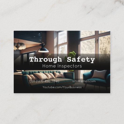 Carte De Visite Services professionnels d'inspection à domicile (Dos)