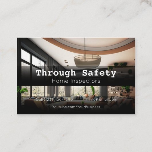 Carte De Visite Services professionnels d'inspection à domicile (Dos)