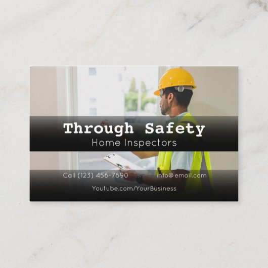 Carte De Visite Services professionnels d'inspection à domicile (Dos)