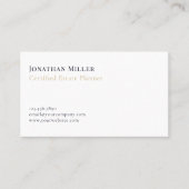 Carte De Visite Services professionnels minimaux simples (Devant)