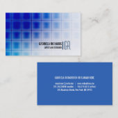 Carte De Visite Services professionnels modernes et bleus (Devant / Derrière)