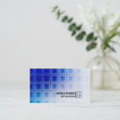 Carte De Visite Services professionnels modernes et bleus (Debout devant)