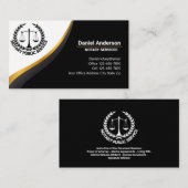 Carte De Visite Services publics professionnels Noirs et Or (Devant / Derrière)