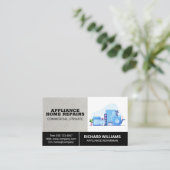 Carte De Visite Services résidentiels de réparation d'appareils te (Debout devant)