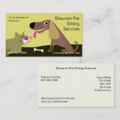 Carte De Visite Services se reposants d'animal familier de chien (Devant / Derrière)