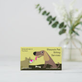 Carte De Visite Services se reposants d'animal familier de chien (Debout devant)