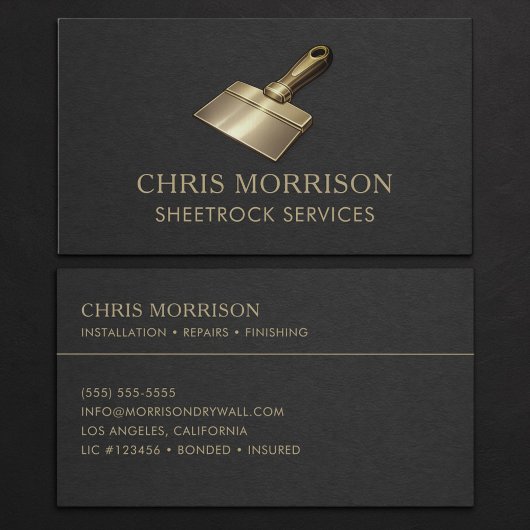 Carte De Visite Services Sheetrock Professionnel