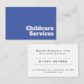 Carte De Visite Services simples de garde d'enfants (Devant / Derrière)