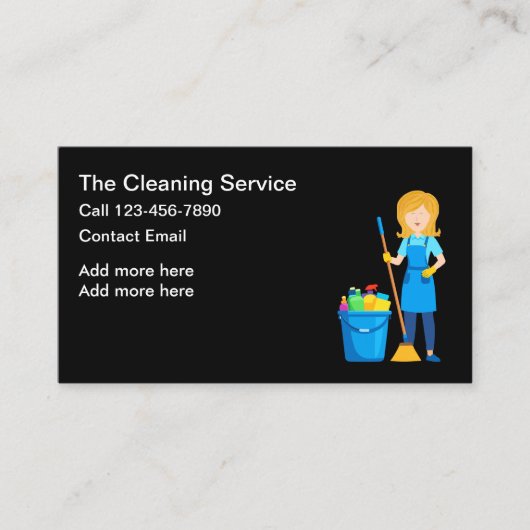 Carte De Visite Services simples de ménage de la maison (Devant)