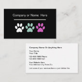 Carte De Visite Services simples modernes d'animal familier (Devant / Derrière)