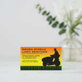 Carte De Visite services verts de pelouse de filet (Debout devant)