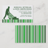 Carte De Visite services verts de pelouse de filet (Devant / Derrière)