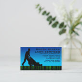 Carte De Visite services verts de pelouse de filet (Debout devant)