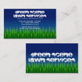Carte De Visite services verts de pelouse de scène (Devant / Derrière)