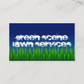 Carte De Visite services verts de pelouse de scène (Dos)