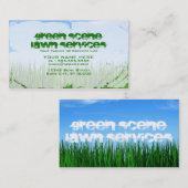 Carte De Visite services verts de pelouse de scène (Devant / Derrière)
