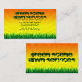 Carte De Visite services verts de pelouse de scène (Devant / Derrière)