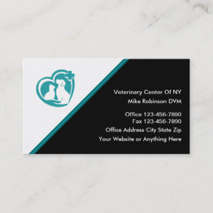 Carte De Visite Services vétérinaires de l'hôpital animal