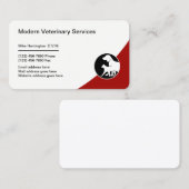 Carte De Visite Services vétérinaires pour animaux de compagnie (Devant / Derrière)