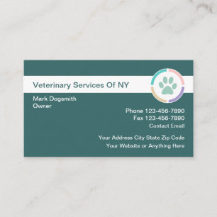Carte De Visite Services vétérinaires vétérinaires vétérinaires st