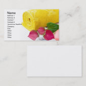 Carte De Visite Serviette jaune et savon (Devant / Derrière)
