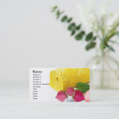 Carte De Visite Serviette jaune et savon (Debout devant)