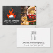 Carte De Visite Servir le logo de Platter Fire | Pâtes Tomate Alim (Devant / Derrière)