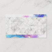 Carte De Visite Session de massage | Aquarelle | Marbre (Dos)