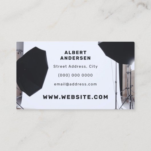 Carte De Visite Session studio photo inspirée (Dos)