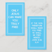 Carte De Visite Seul Jésus Peut Vous Libérer La Communication Chré (Devant / Derrière)