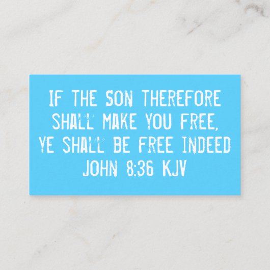 Carte De Visite Seul Jésus Peut Vous Libérer La Communication Chré (Dos)