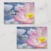 Carte De Visite Seule une Blossom Lotus + votre texte et vos idées (Devant / Derrière)