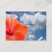 Carte De Visite Seule une fleur d'Hibiscus + votre texte et vos id (Dos)