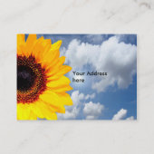Carte De Visite Seule une floraison de tournesol + votre texte et (Dos)