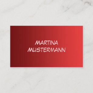 Carte De Visite SEULEMENT dégradés de COULEUR - amour rouge