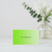 Carte De Visite SEULEMENT dégradés de COULEUR - vert néon (Debout devant)
